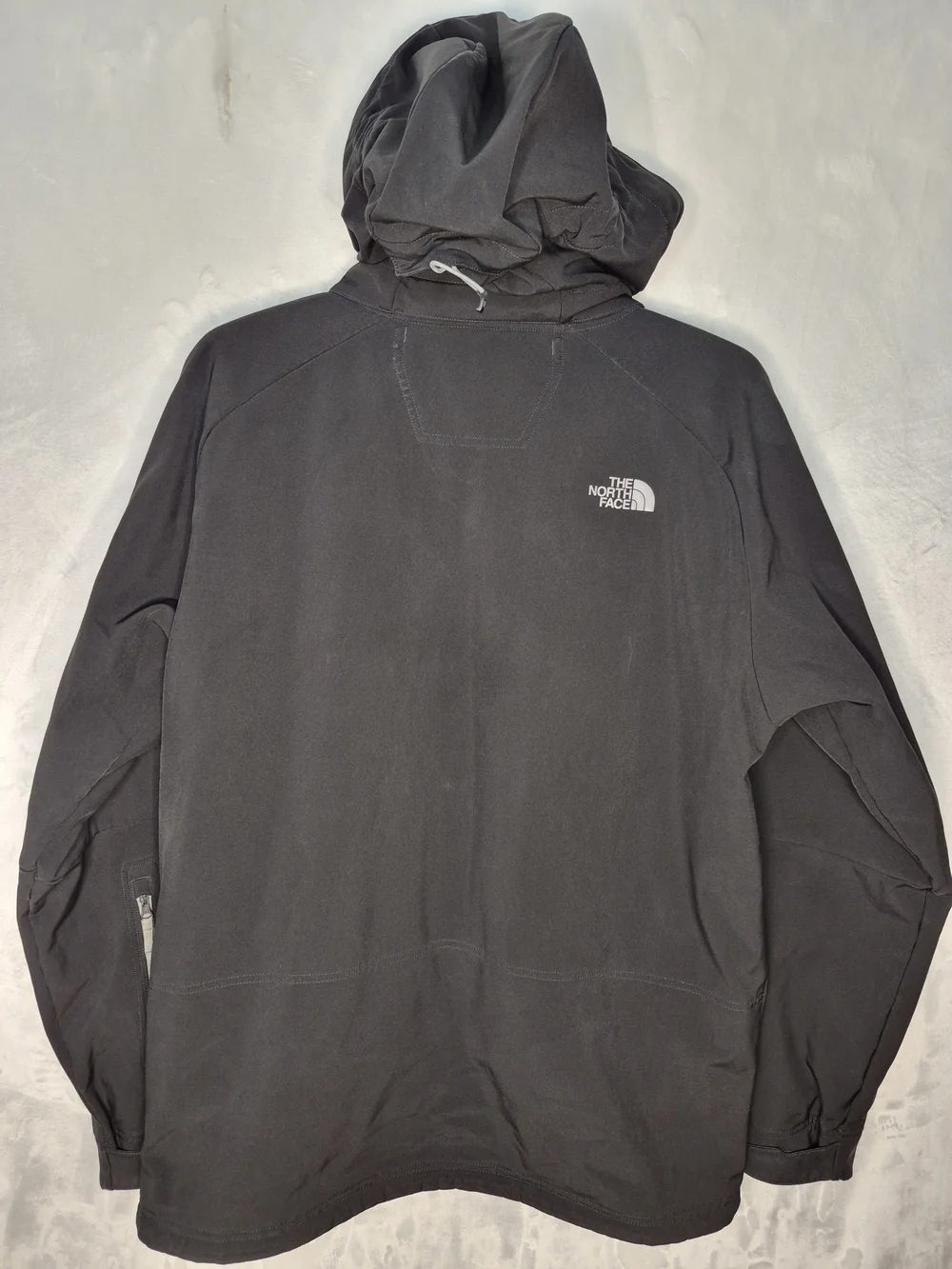 The North Face WindWall Double Lined Hooded Softshell Jacket Black Mens Large